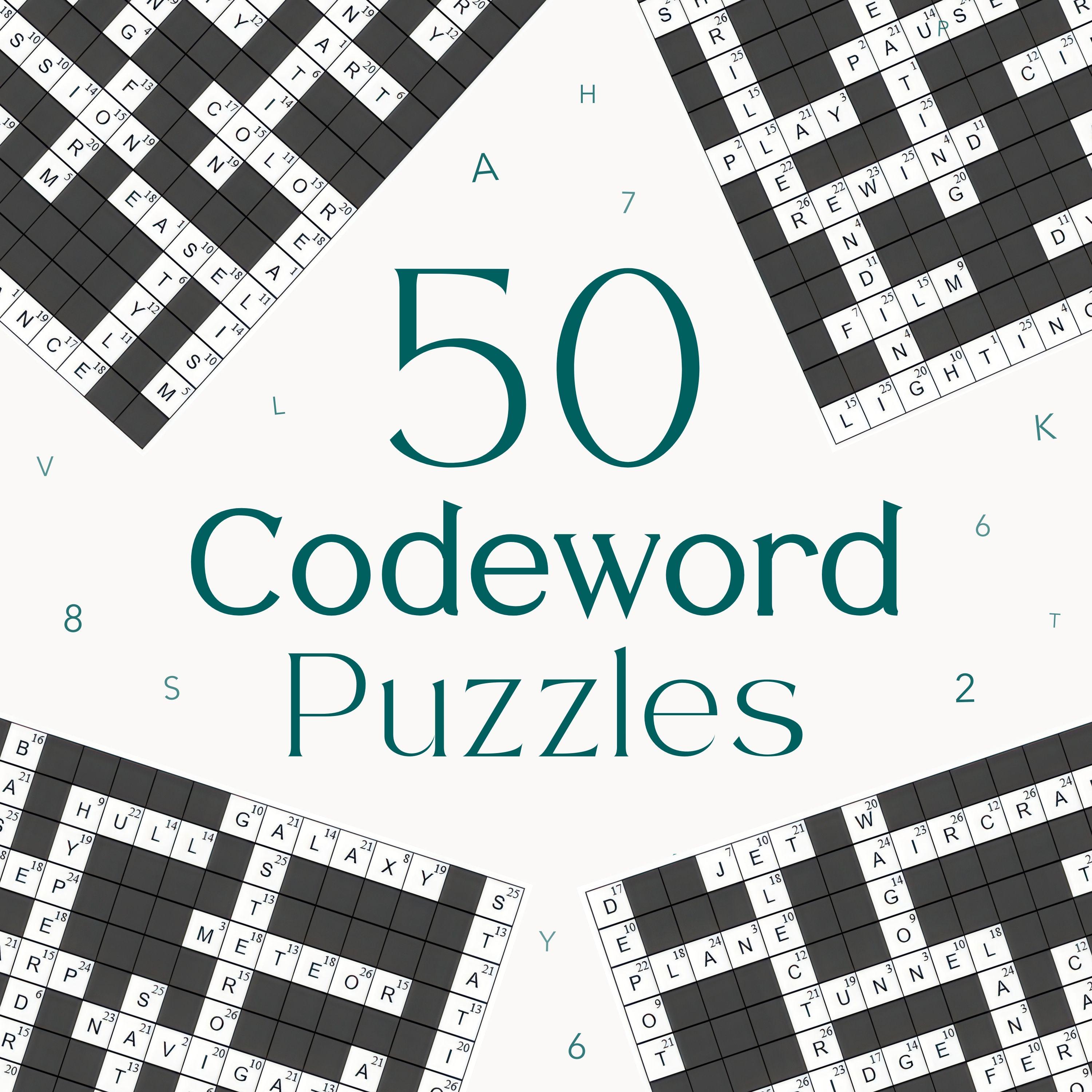 50 Codeword Puzzles – Printable Themed Word Challenges From Beginner to ...