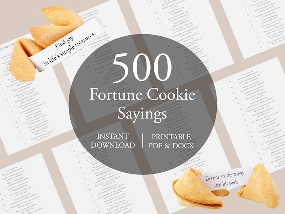 Printable Fortune Cookie Quotes