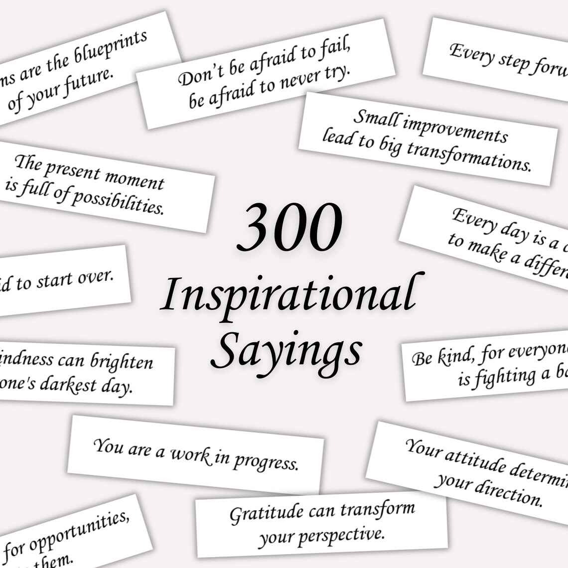 Uplifting Note 300 Printable Inspirational Sayings for Multiple Uses, Messages for ...