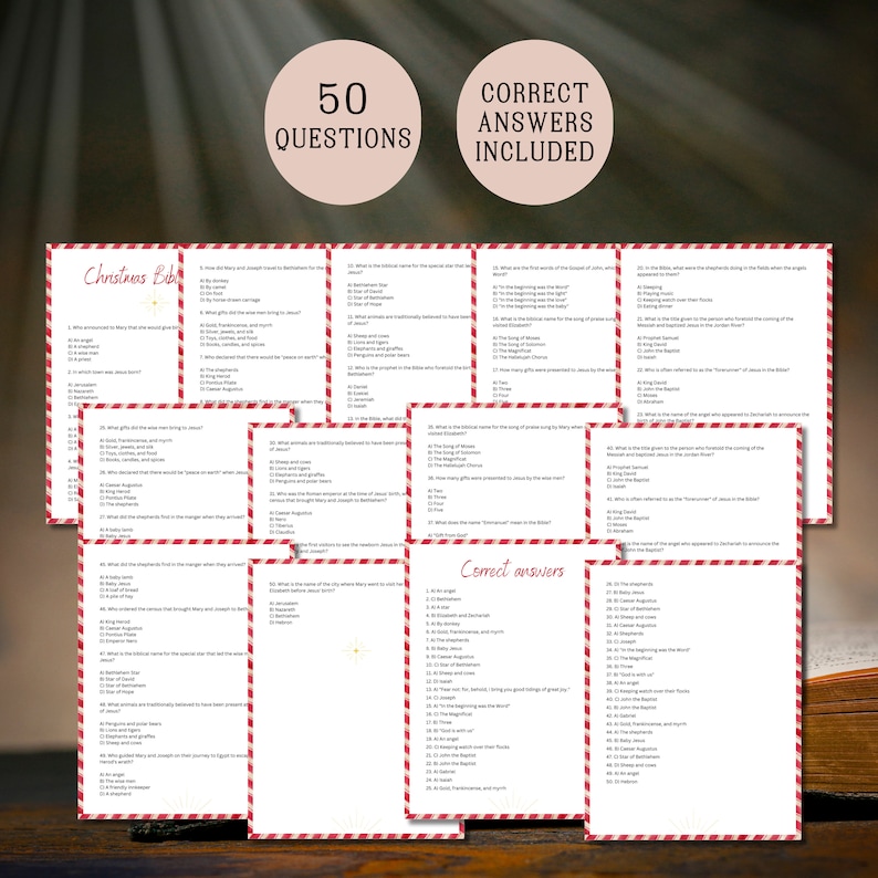 Printable Christmas Bible Trivia | Christian Christmas Trivia | Trivia ...