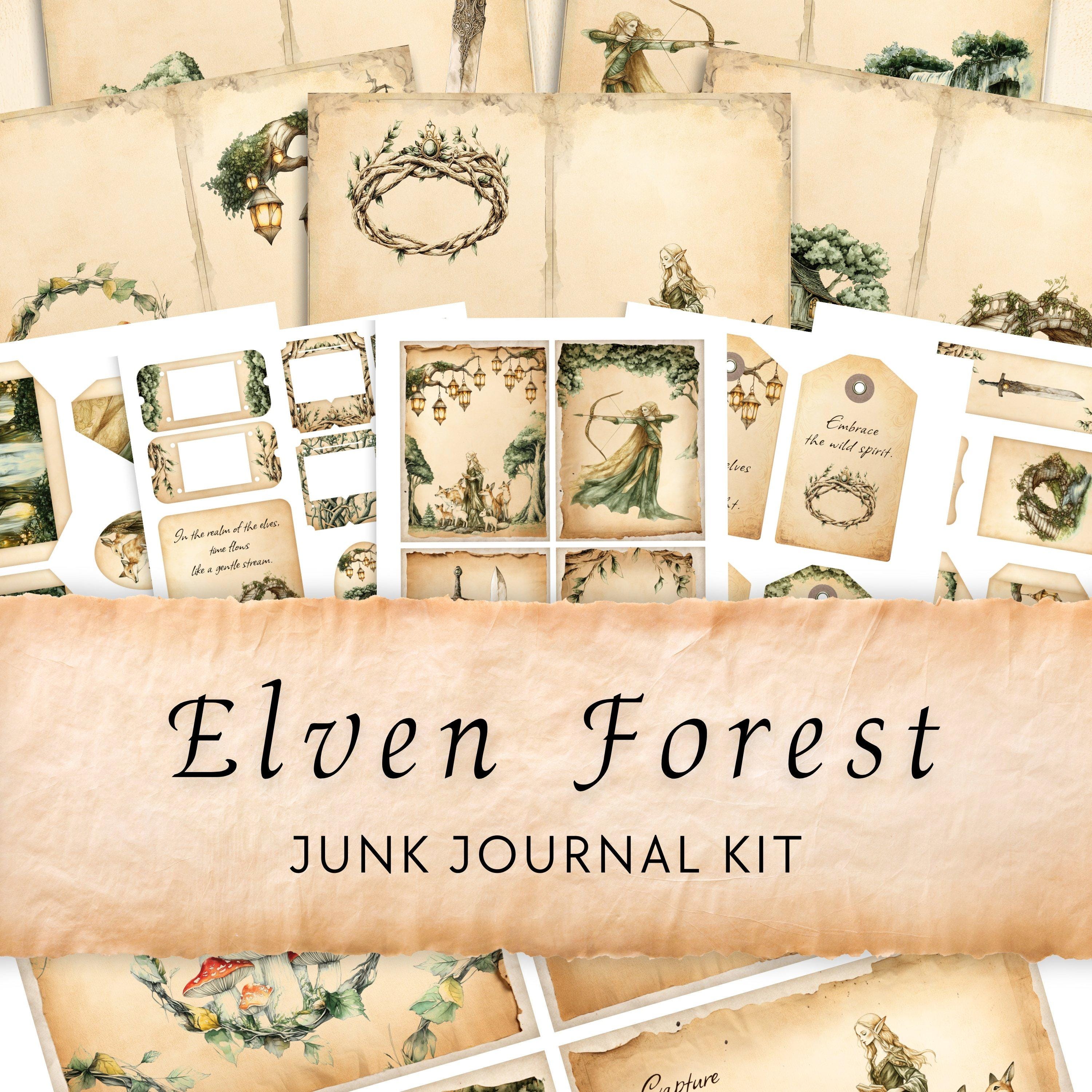 Elven Forest Junk Journal Folio Kit, Printable Fantasy Junk Journal ...