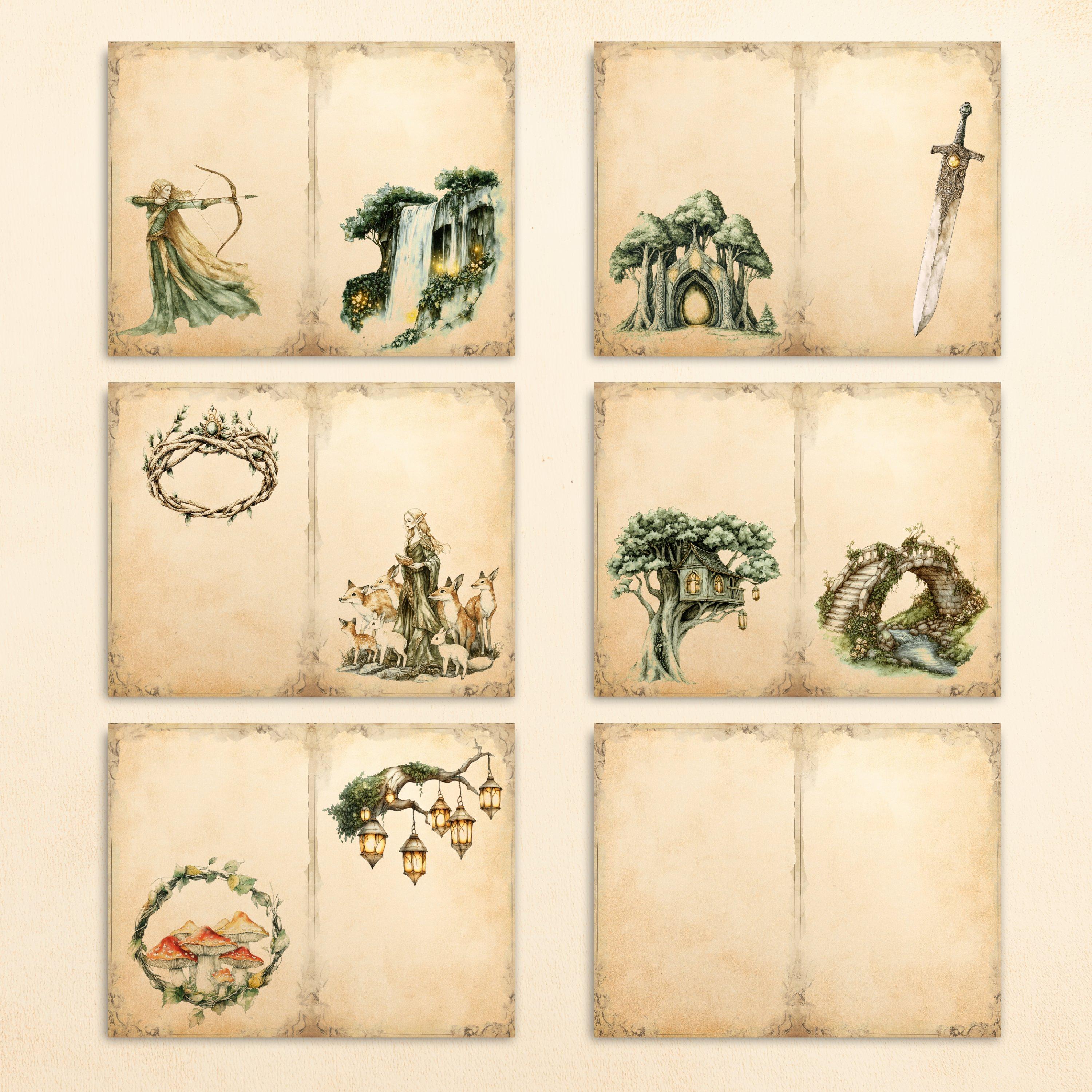 Elven Forest Junk Journal Kit, Printable Elvish Junk Journal, Magical ...