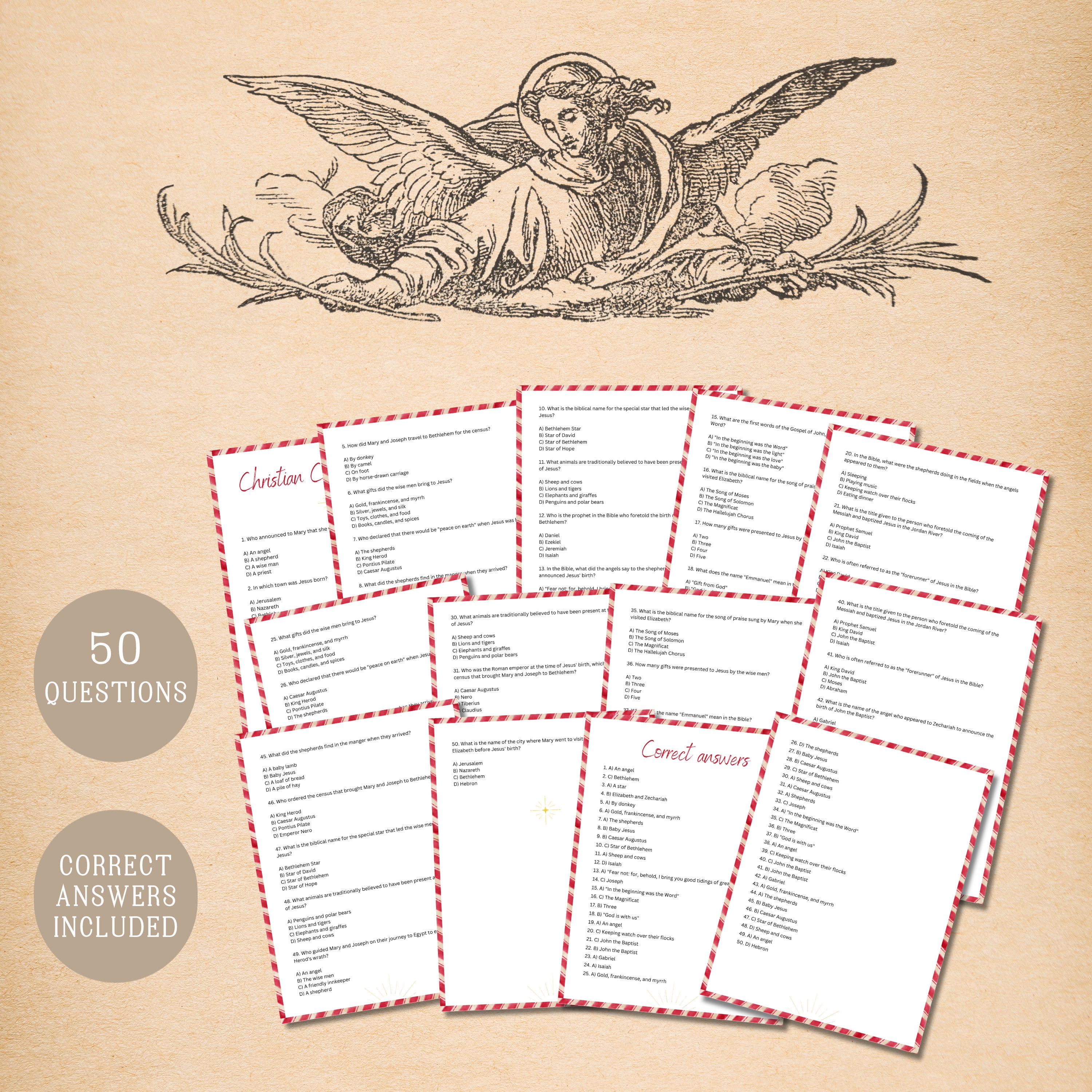 Christian Christmas Trivia | Printable Christmas Bible Trivia | Trivia ...