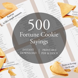500 detti sui biscotti della fortuna, citazioni sui biscotti della fortuna, parole di affermazione, messaggi motivazionali, pensiero positivo, download immediato