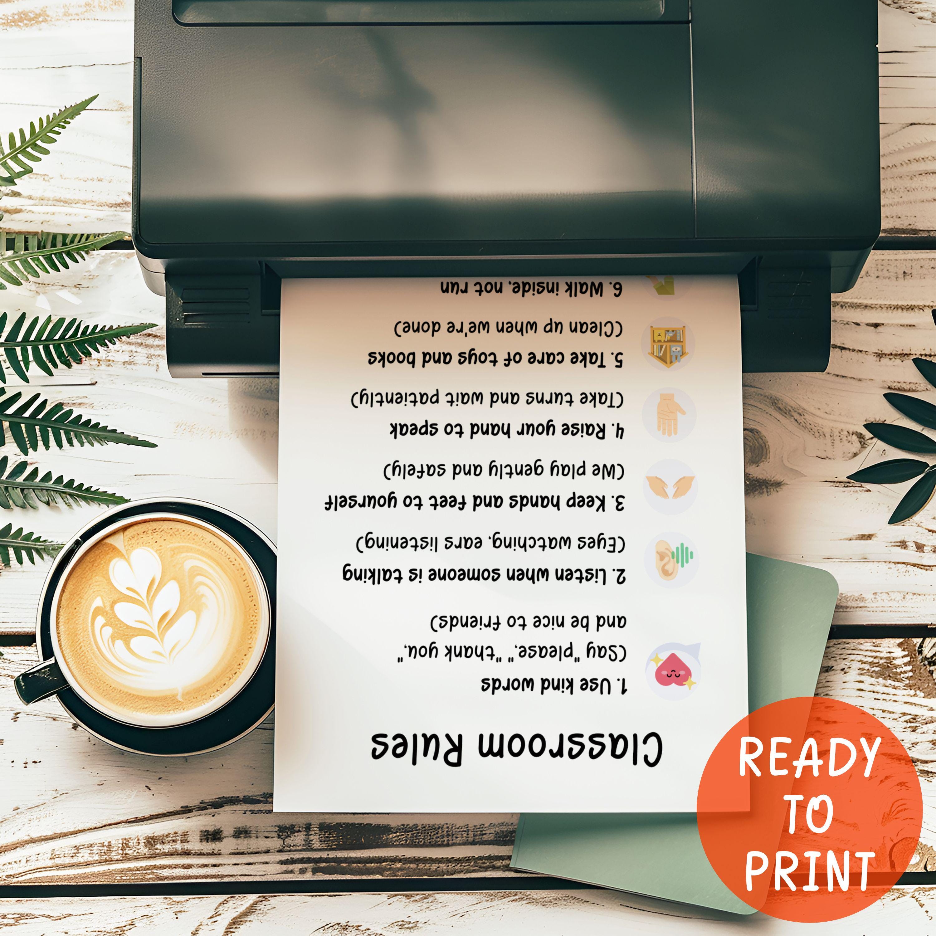 Printable Classroom Rules Chart, Class Rules Poster, Teacher Resources ...