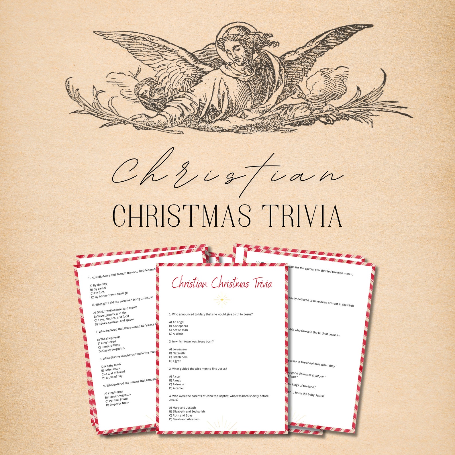 Christian Christmas Trivia Printable Christmas Bible Trivia Trivia Game