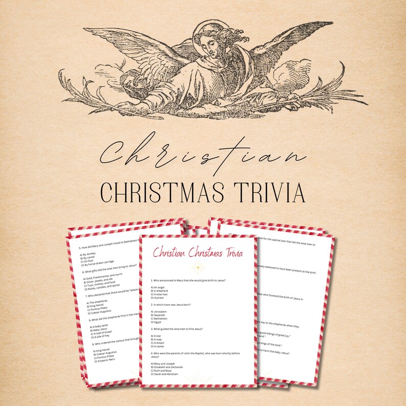 Christian Christmas Trivia | Printable Christmas Bible Trivia | Trivia ...