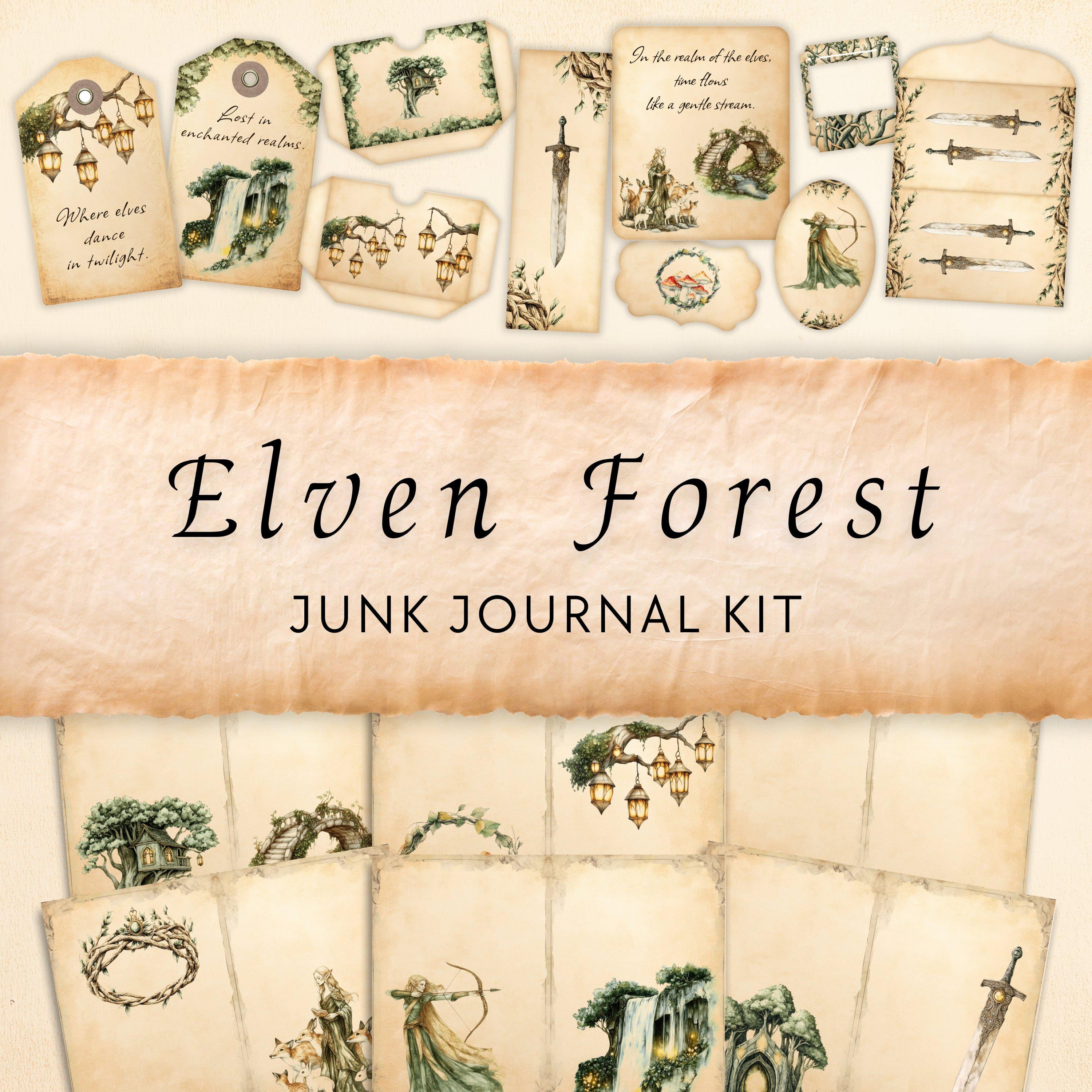Elven Forest Junk Journal Kit, Printable Elvish Junk Journal, Magical ...