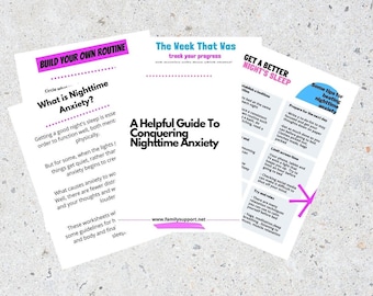 Un guide utile pour vaincre l'anxiété nocturne/soulagement de l'anxiété/manuel d'auto-assistance/suivi de l'anxiété/journal de l'anxiété/croissance personnelle