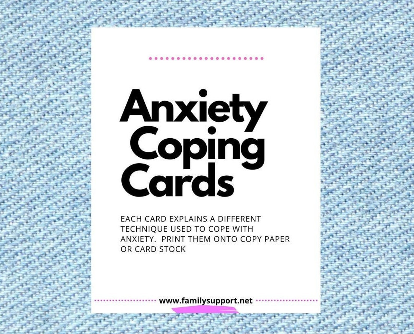 Anxiety Coping Cards/anxiety Relief/selfhelp Workbook/anxiety Tracker
