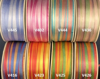Variegated Silk Ribbon, 4mm, Embroidery Ribbon, Price per Yard