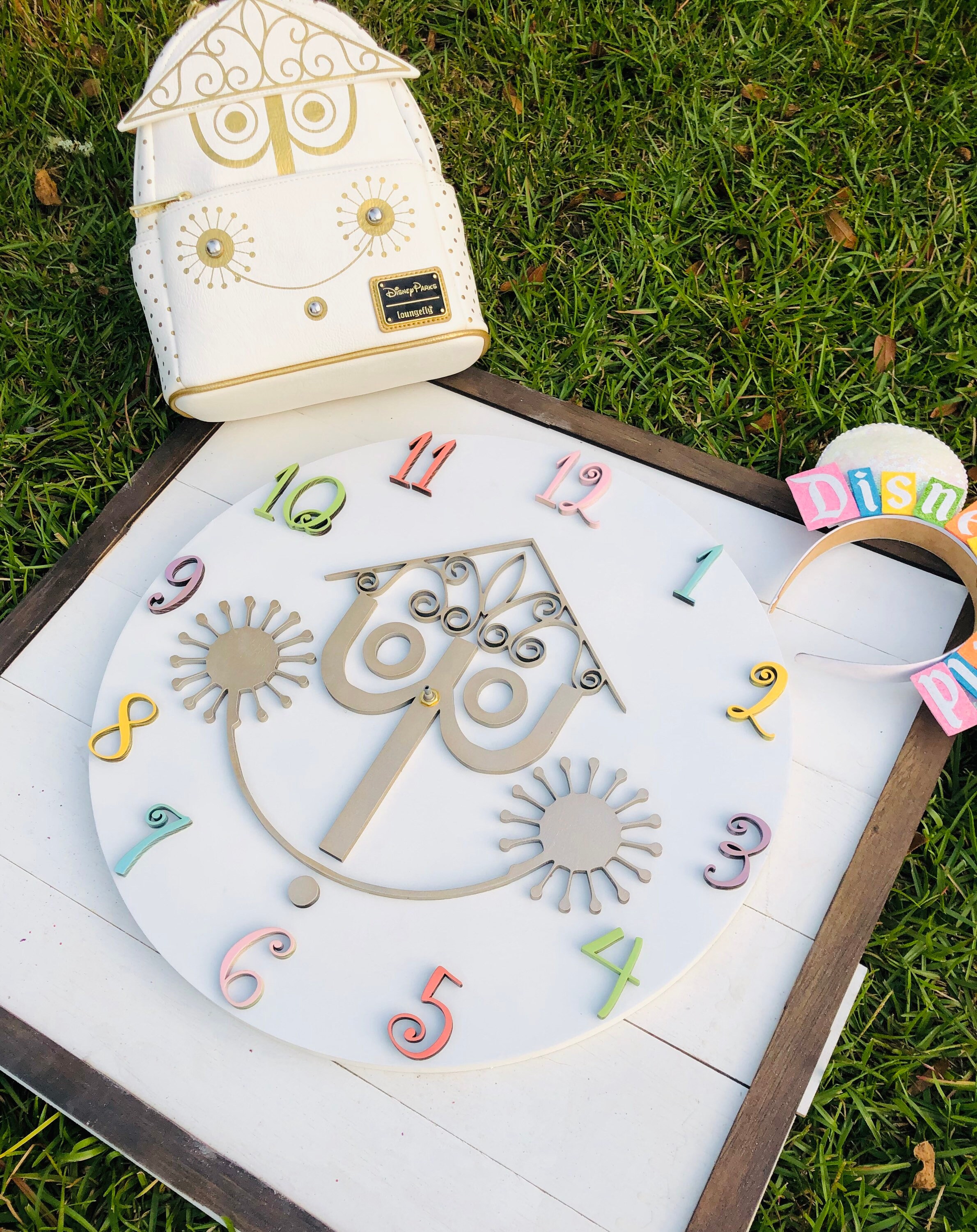 Colorful Its A Small World Clock Small World Ride Clock Etsy