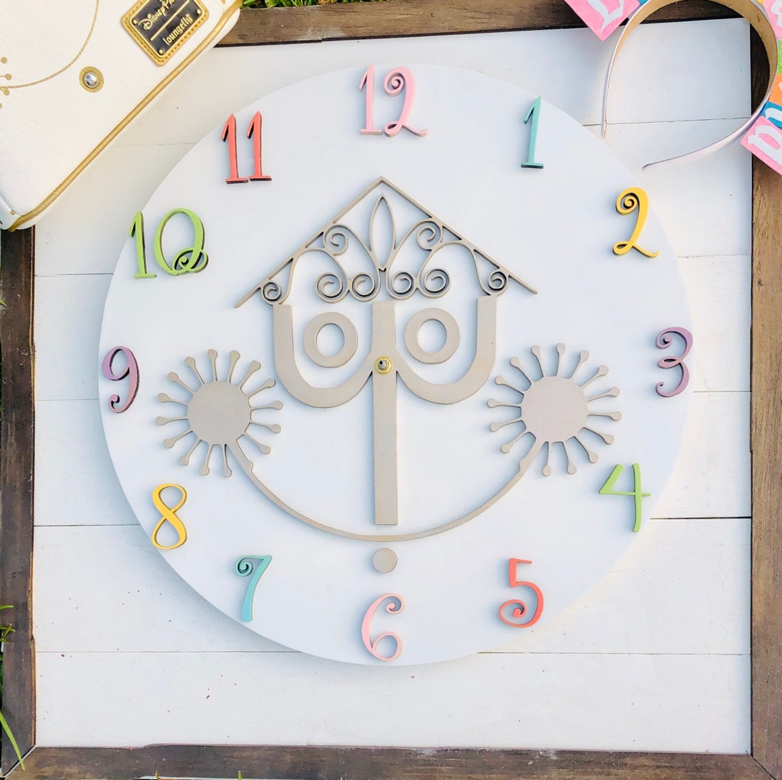 Colorful Its A Small World Clock Small World Ride Clock Etsy