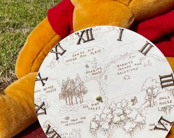 Hundred Acre Woods Clock || Winnie the Pooh Nursery Clock