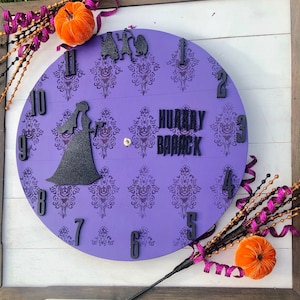 The Haunted Mansion Inspired Clock || The Haunted Mansion Ride Clock || Hitch Hiking Ghosts Clock || Halloween Clock