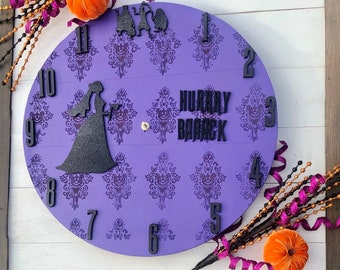 The Haunted Mansion Inspired Clock || The Haunted Mansion Ride Clock || Hitch Hiking Ghosts Clock || Halloween Clock