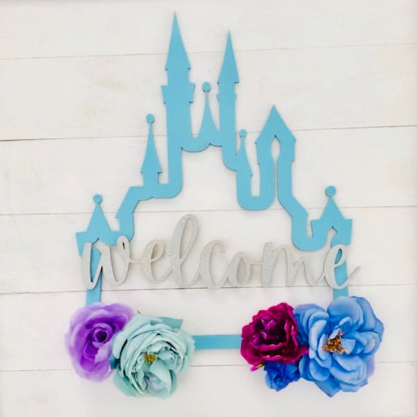 Castle Welcome Sign || Floral Castle Welcome Sign