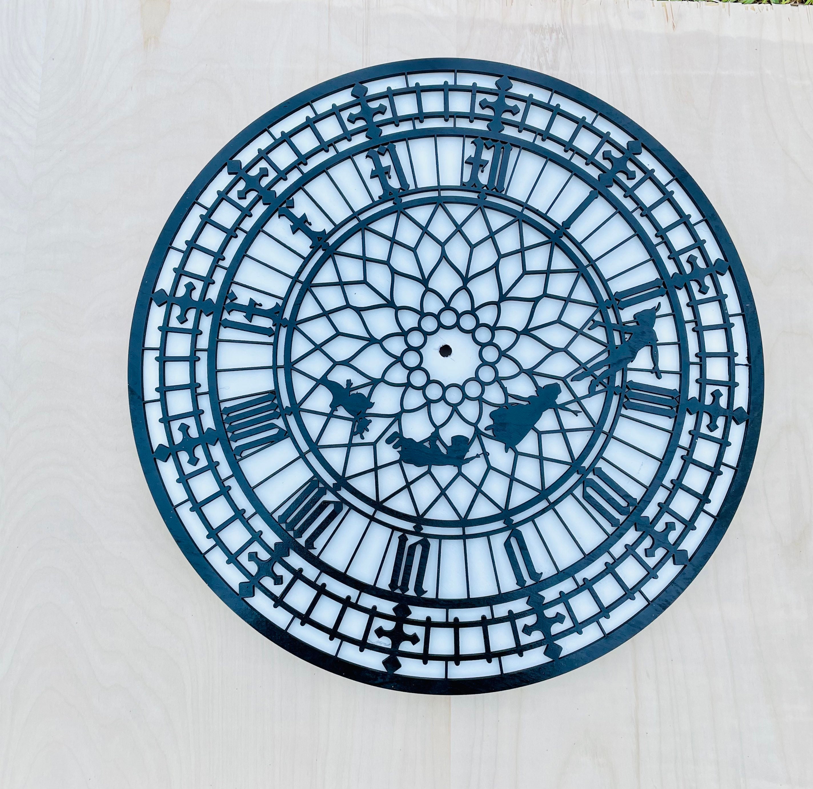 Peter Pan Inspired Clock off to Neverland Decor Peter Etsy