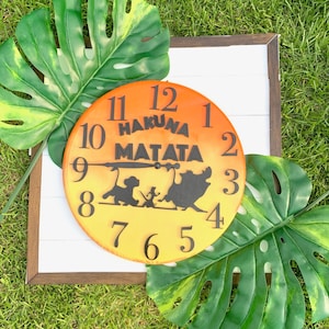 Hakuna Matata Clock|| Lion Clock