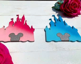 Make It Pink Make It Blue Coaster Set of 4 || Castle Ombré Coaster || Castle Inspired Coaster