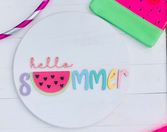 Hello Summer Mouse Watermelon Sign || Mouse Hello Summer