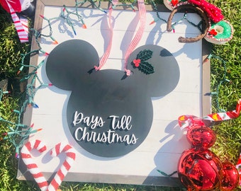 Mickey Countdown Till Christmas Chalkboard Decoration || Christmas Countdown || Christmas Disney Decoration
