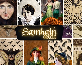 Samhain Oracle Cards |  Printable | Junk Journal | Art Journal | Herbteller Journal Prompts