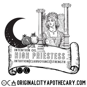 The High Priestess Herbal Perfume/Oil & Affirmation/Invocation (Herbteller Tarot Series)