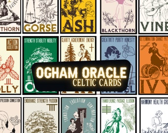 Celtic Ogham Oracle Cards: Printable Divination Deck (Digital Download)