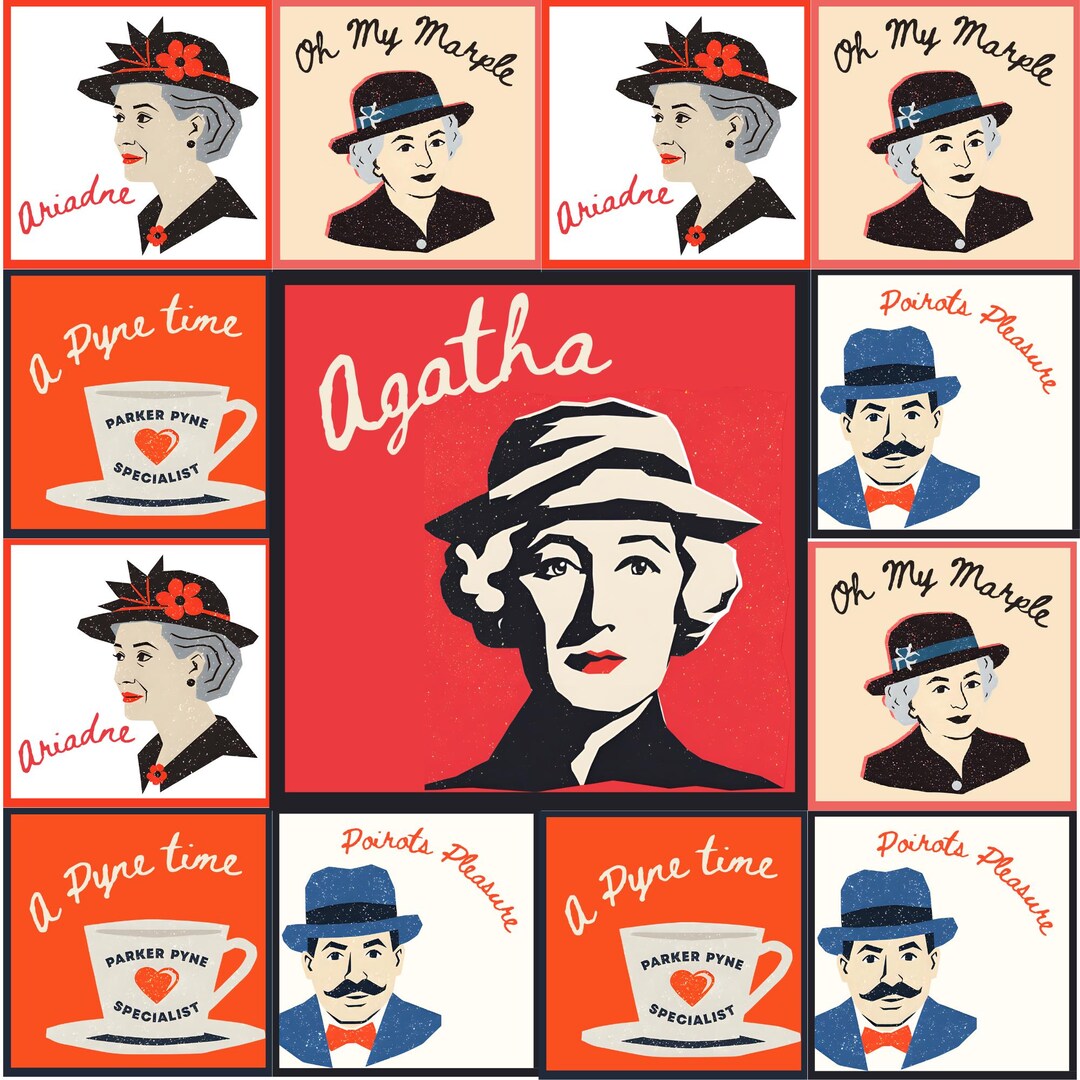 Agatha Christie Cozy Mystery Tea Ring Poirot, Miss Marple, Ariadne
