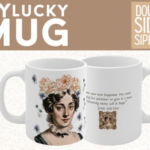 Jane Austen Mug (Doublesided) Herbteller Lucky Mugs