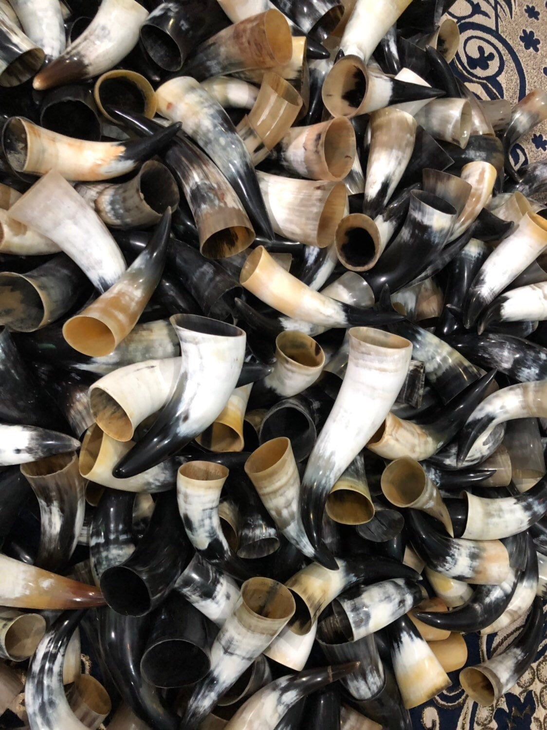 Ox Horn Shell 25 Pcs Set Polished Cow Horn Ox Horn for Drinking Food Safe 150-250 Ml ...