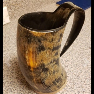 M/L/XL Hand Made natural rustic Viking Drinking Horn Mug/Tankard for Groomsmen Gift, Groomsman, Best Man, Gifts For Men