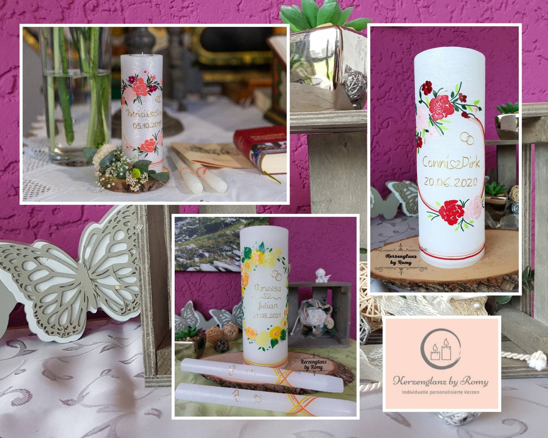 Rustikale weiße Hochzeitskerze Hoop aus Blüten mit | Etsy