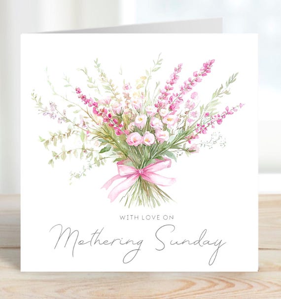 Mothering Sunday card Watercolour Wildflowers