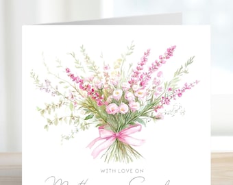 Mothering Sunday card Watercolour Wildflowers