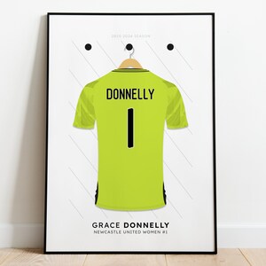 Newcastle Women's 2023-24 Squad Print Shirt Poster Art FREE Newcastle Women's Player Print Personalised Art FREE UK Delivery image 6