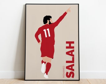 Mo Salah Liverpool FC Football Print - LFC Player Poster Art