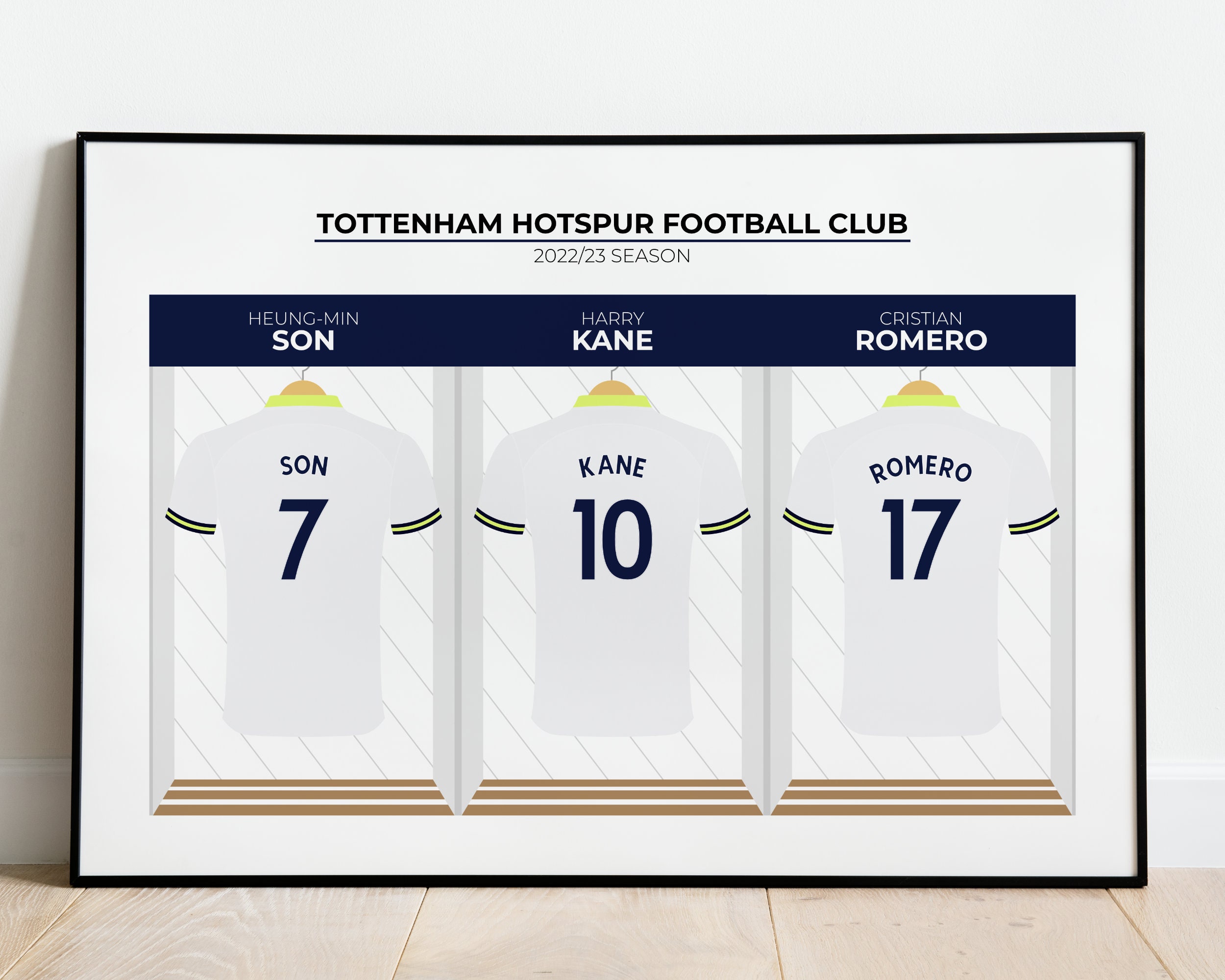 Tottenham Player Print Personalised Poster - Etsy