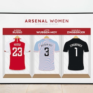 Vintage 2023-2024 Fussball Spielerin Druck - Frauenspielerin 2023-24 Spielerin Poster - Frauen Super League Fussball Shirt Posterkunst