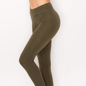 High Waisted Leggings With Pocket / Stretchy Hemp and Organic