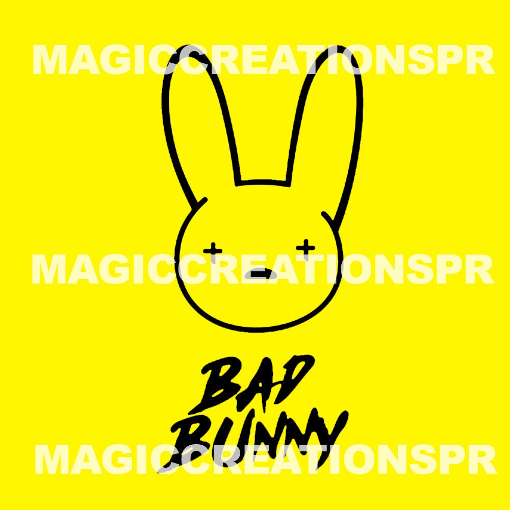 Bad Bunny digital logo png | Etsy