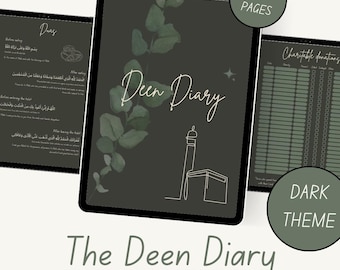The Deen Diary | Digital Islamic Journal | Quran Tafsir | 99 Names of Allah | Hadith Fiqh Studies | Prayer Fasting Ramadan Charity Tracker
