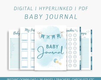 Digital Baby Journal, Trackers, PDF, iPad GoodNotes Samsung Notes, Daily Baby Logs, Feeding and Sleep Schedules, Nappy Change Tracker