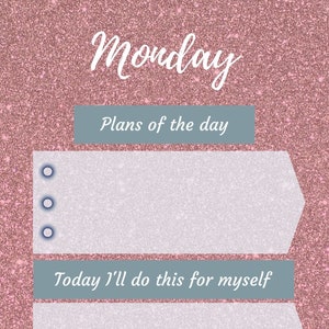 Self-esteem boost daily journal, Daily planner printable, Wellness journal, Self Care journal
