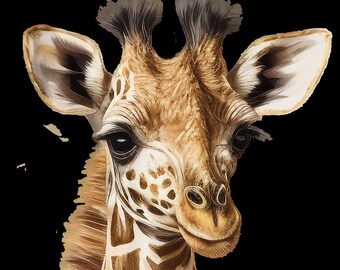 Bügelbild Bügelmotiv Giraffe Afrika Savanne Tier Junge Mädchen verschiedene Größen