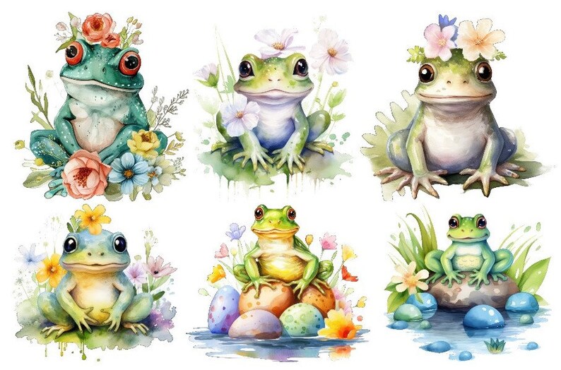 Bügelbild Bügelmotiv Frosch Kröte Teich Blumen Junge Mädchen verschiedene Größen Bild 1