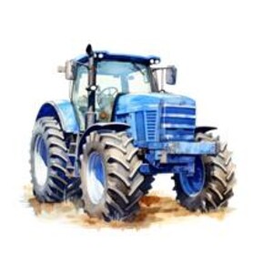 Bügelbild Bügelmotiv Traktor Trekker blau Junge Mädchen Baby verschiedene Größen