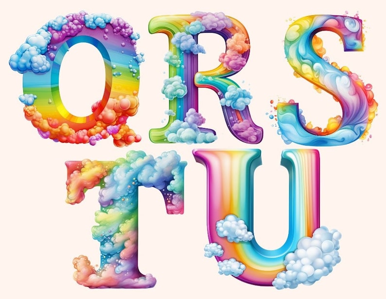 Bügelbild Bügelmotiv Buchstabe Name Regenbogen bunt Junge Mädchen verschiedene Größen Bild 3