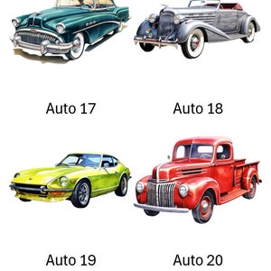 Bügelbild Bügelmotiv Auto Vintage Retro Dodge Käfer Junge verschiedene Größen Bild 4